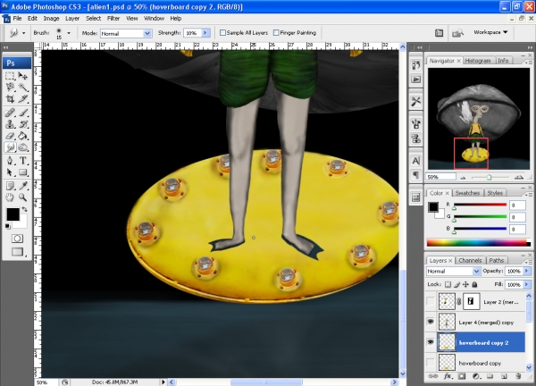 Creation of Alien Vacation: Step 41
